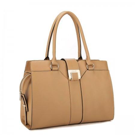 NUCELLE Ženska torbica iz pravega usnja marelična