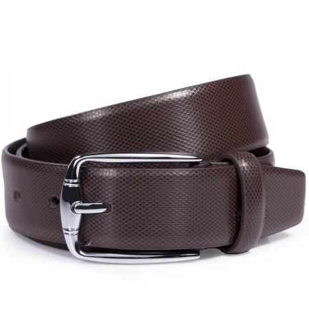 SAMMONS Kakovosten moški pas iz pravega usnja rjava