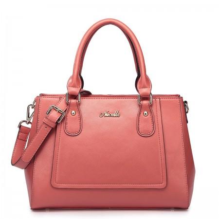 Sac à main en cuir CHARLOTTE rouge