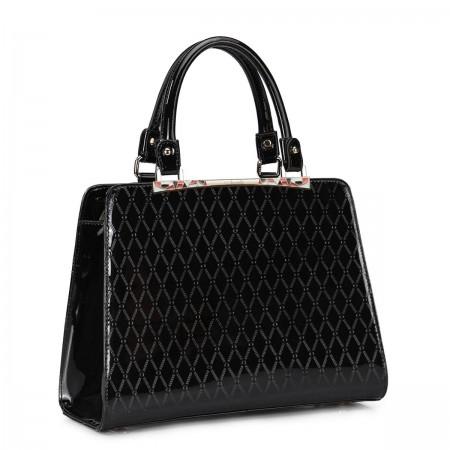 NUCELLE Sac à main vernis noir