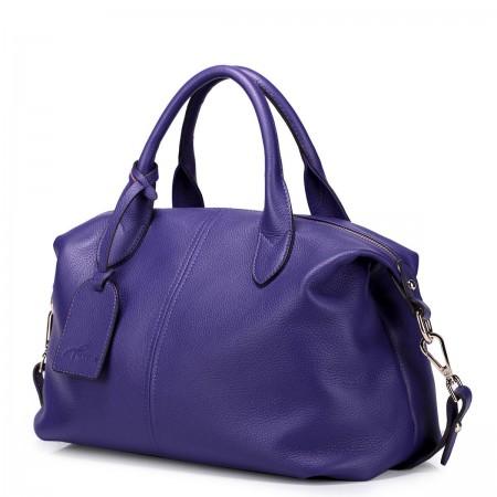 Sac cabas en cuir violet