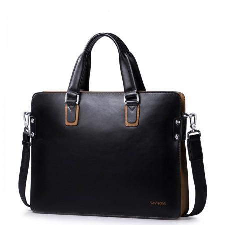 Sacoche en cuir noir