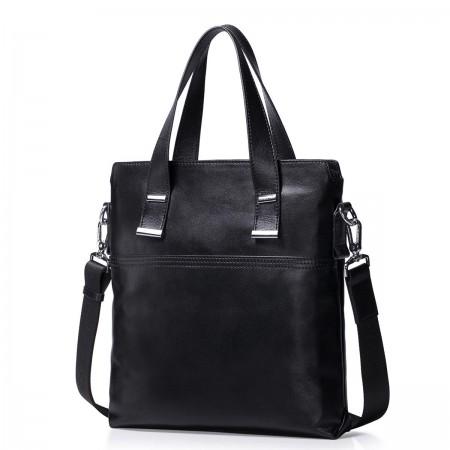 MEX Sac Cabas pour Homme en cuir noir