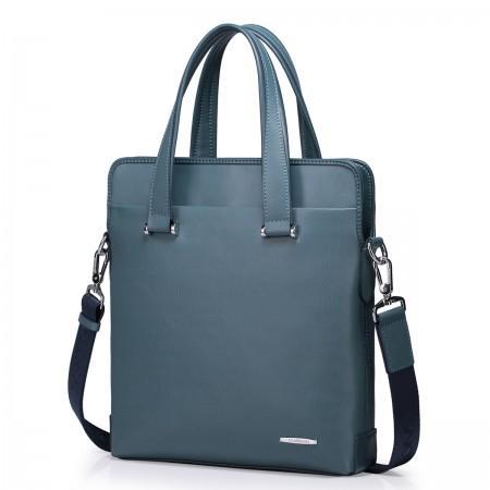 Sac d'affaires en cuir bleu