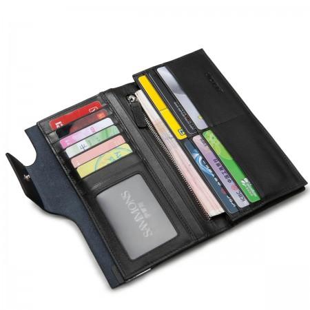 Porte-documents en cuir noir