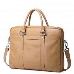 SAMMONS Sac journée en cuir beige