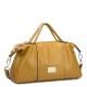 Cabas en cuir couleur jaune