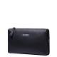 Pochette clutch en cuir noir