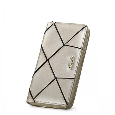 Women's genuine leather wallet Silver