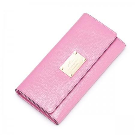 Leather wallet Pink