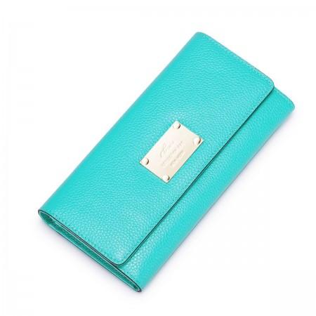 Leather wallet Blue