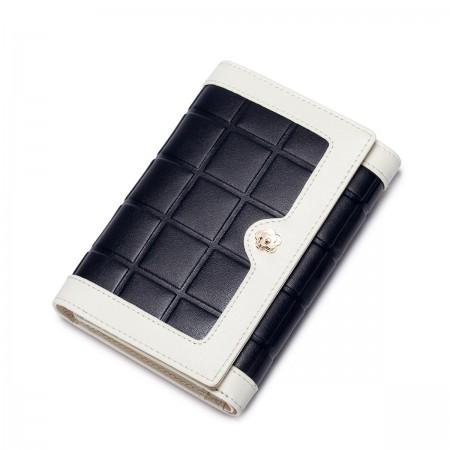 Leather wallet medium Black