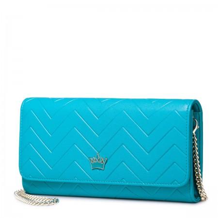 Fashion leather women clutch bag Blue