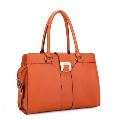 Women's leather handbag orange