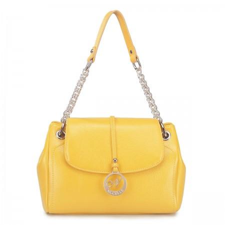 Short strap shoulder bag yellow