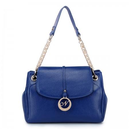 NUCELLE Quilted chain strap bag blue