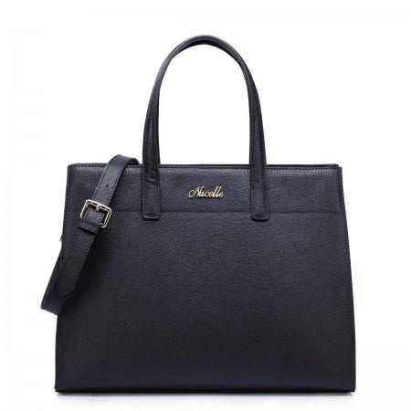Elegant leather handbag brown