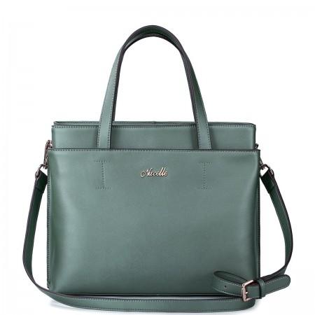 Women's trendy leather handbag black