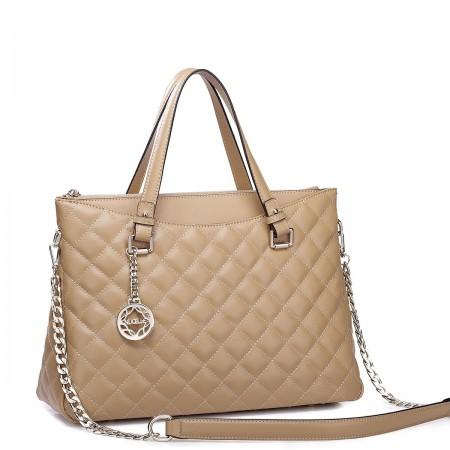 Women's leather shoulder bag blue