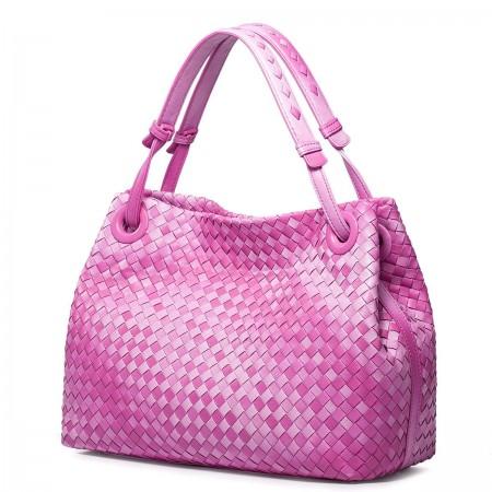 Top quality sheepskin women bag Blue