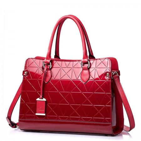 Fashion latest style genuine leather women bag Purple