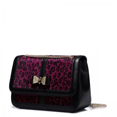 Luxury brand hot fashion sheepskin leather ladies handbag Rose