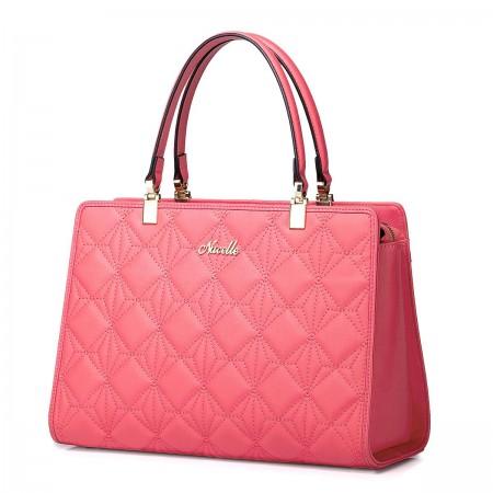 Women snake cowhide leather tote bag blue