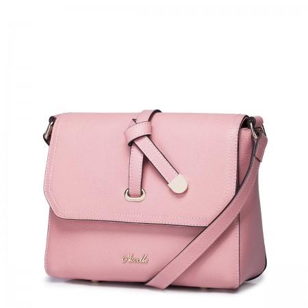 Layer cowhide bag Pink