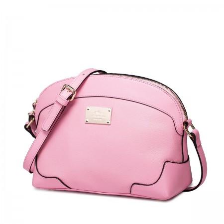 Genuine leather messenger bag Black