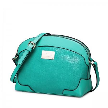 Genuine leather messenger bag Pink