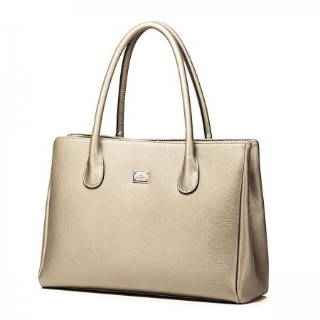 Genuine leather lady messenger bag pink