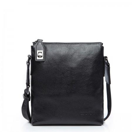 Men's leather briefcase black