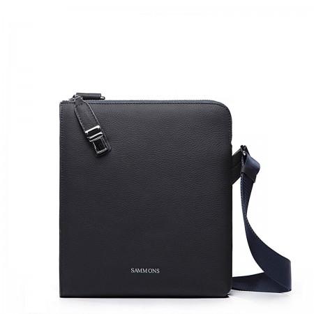 Men's genuine leather briefcase grey