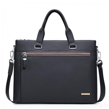 Genuine leather briefcase for men blue