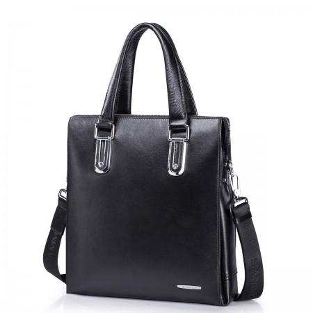 SAMMONS cowhide leisure briefcase Black
