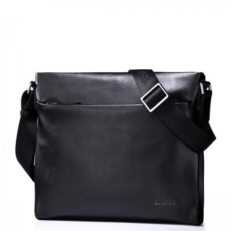 SAMMONS Top-grade Cowhide men bag Black