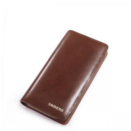SAMMONS men's briefcase genuine leather brown