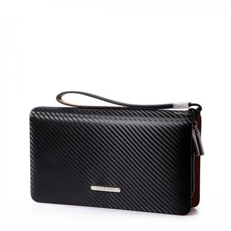SAMMONS Men's wallet genuine leather black