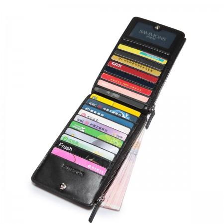 SAMMONS Men's wallet genuine leather black