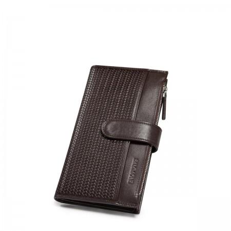 SAMMONS Men's wallet genuine leather brown