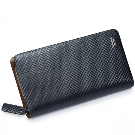 Men cowhide leather clutch Black