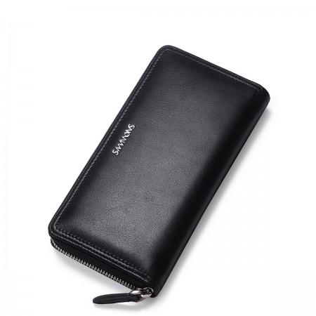 SAMMONS Men wallet brushed leather brown