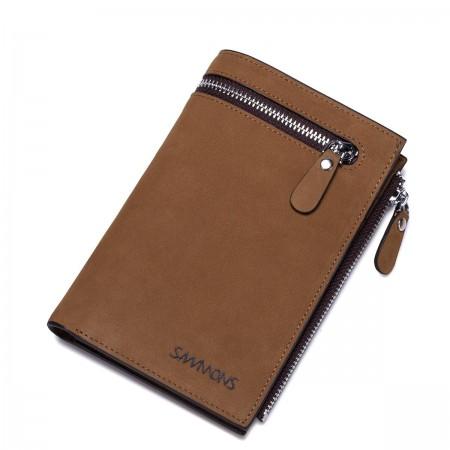 Leather pin buckle men belt deep coffee