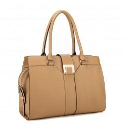 NUCELLE Elegant leather handbag apricot