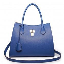 NUCELLE Leather tote bag blue