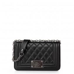 Women's leather shoulder bag yellow