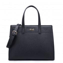 Elegant leather handbag brown