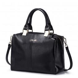 Leather handbag Sara black