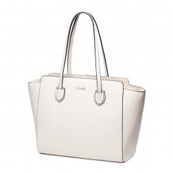 Genuine leather Tassel women tote bag Beige