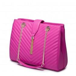 Fashion lady Genuine leather handbag White